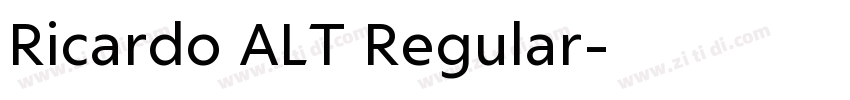 Ricardo ALT Regular字体转换